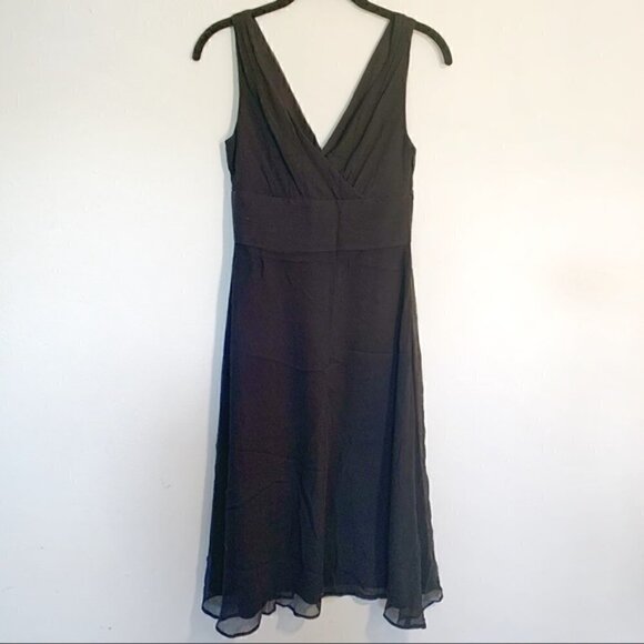 J Crew Black Crepe Silk Sophia Dress Size 4 - Picture 6 of 9
